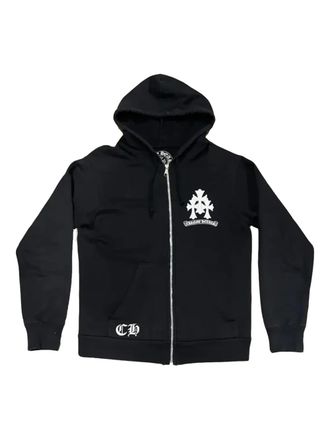 Chrome Hearts Felpa Triple Cross con logo - Nero