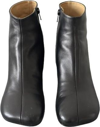 Maison Margiela Black Leather Anatomic Ankle Boots Size 39