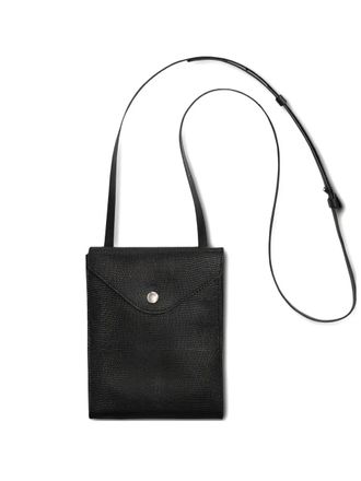 Christophe Lemaire Enveloppe A5 notebook cover crossbody bag - unisex - Leather - One Size - Black
