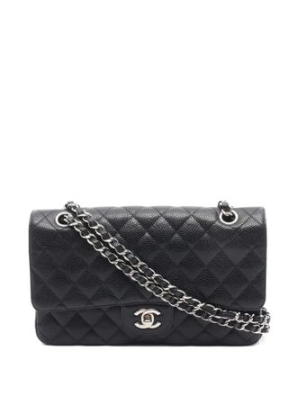 Chanel 2009-2010 Double Flap matelass&eacute; shoulder bag - women - Caviar Leather - One Size - Black