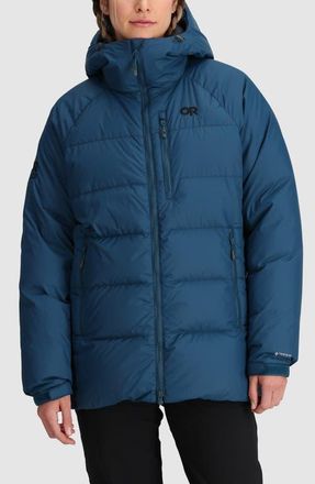 Outdoor Research Super Alpine 800 Fill Power Down Parka in Harbor at Nordstrom, Size X-Small
