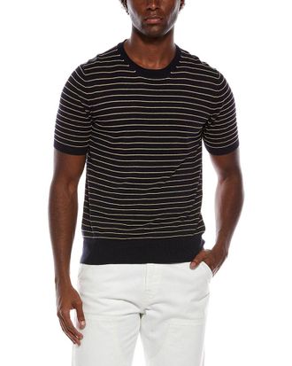 Isaia Silk & Linen-Blend Polo Shirt
