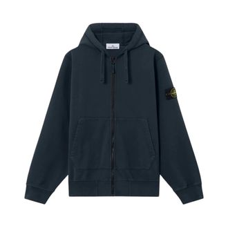 Stone Island Sweater met ritssluiting - Heren - Vesten met rits - Blauw - XL - Hoodies & sweatvesten