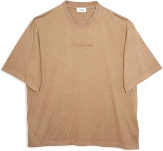 Soulland Tops, unisex, Bruin, Xl/2Xl, Katoen, GUY T-shirt garment dyed