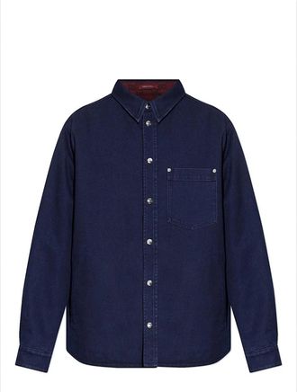 Gucci Giubbino - Heren - Casual Overhemden - Blauw - L - Overhemden