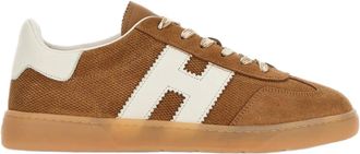 Hogan Suede Leather Sneakers With Iconic Serrated H
