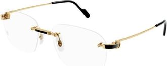 Cartier Ct 0343O Optisch Montuur - Heren - Brillen - Geel - 58 MM - Accessoires