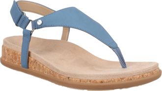 Vionic Womens Kirra Toe Post Walking Sandal In Blue