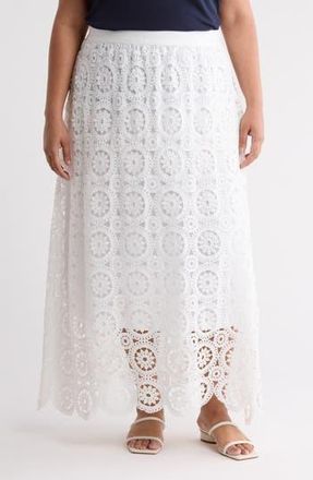 By Design Miranda Lace Maxi Skirt in Bright White at Nordstrom Rack, Size 3 X