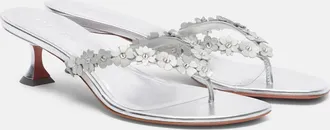 Amina Muaddi Janis embellished leather thong sandals