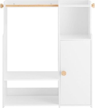 SoBuy SoBuy Mobile per Bambini con Appendiabiti, Giardaroba per Bambini con scatole, Armadio per bambini, Bianco 94x35x110cm KMB110-W