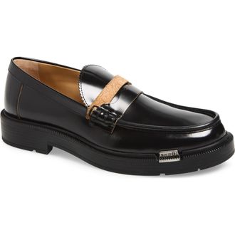 Maison Margiela D&eacute;cortiqu&eacute; Penny Loafer in Black at Nordstrom, Size 13Us
