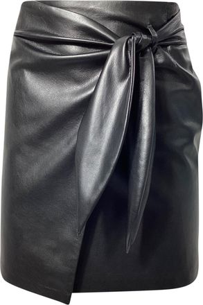Nanushka Iowa Skirt in Black Vegan Leather