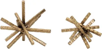 Melrose International Set Of 4 Abstract Textured Metal Sculpture