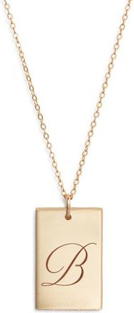 Set & Stones Stella Initial Pendant Necklace in Gold/b at Nordstrom