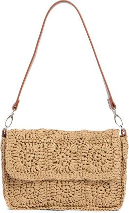 Collection XIIX Crochet Square Shoulder Bag in Dark Natural at Nordstrom Rack