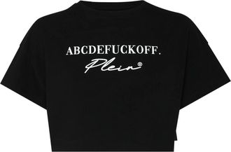 Philipp Plein Dames, Tops, Zwart, Maat: XL Katoen