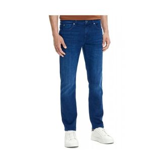 HUGO BOSS Jeans, Heren, Blauw, W36, Katoen, H-Delaware Slim-fit Jeans