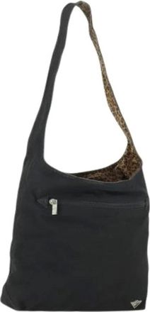 Bottega Veneta Pre-owned Shoulder Bags, female, Black, Size: ONE SIZE Pre-owned Vintage Nylon Shoulder Bag