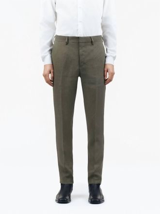 Tiger Of Sweden Tenutas Linen Trousers In Thyme