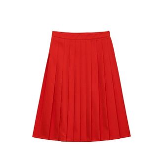 Prada Pleated Gabardine Midi-skirt