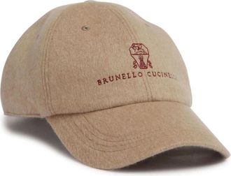 Brunello Cucinelli Cap - Heren - Petten - Beige - L - Wol - Accessoires