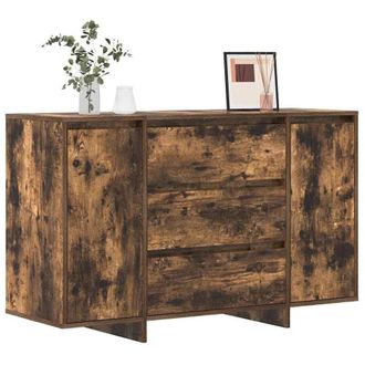 Berkfield Home Sideboard Smoked Oak 120x41x75 cm Engineered Wood in Brown | Size: 120 x 41 x 75 cm