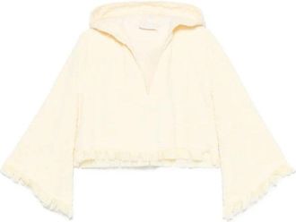 Zimmermann Cropped Cotton Hoodie