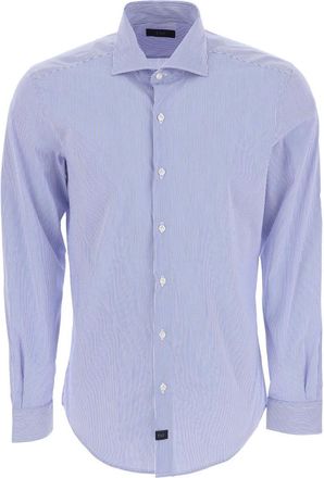 Fay Fantasy Formeel Overhemd - Heren - Zakelijke Overhemden - Blauw - 2XL - Katoen - Overhemden