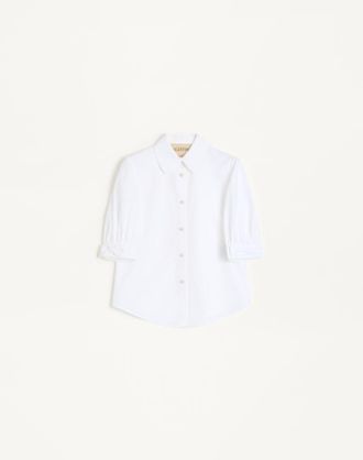Valentino Camicia In Cotton Popeline Donna BIANCO 36