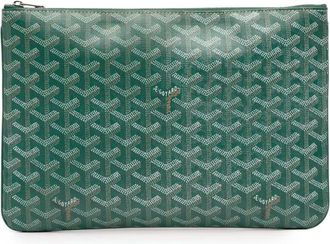 Goyard Clutch Senat MM in tela Goyardine 2016 - Verde