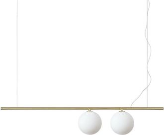 Ideal Lux Ideal Lux - perline 2 Light Bar Pendant Ceiling Light Brass