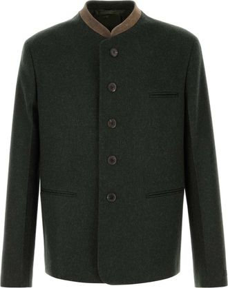 Prada Bottle Green Wool Blazer
