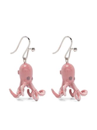 Marni octopus-motif earrings - men - Brass - One Size - Pink