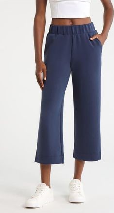 Lord & Taylor Dreamweave Crop Pants in Navy Blazer at Nordstrom, Size X-Large