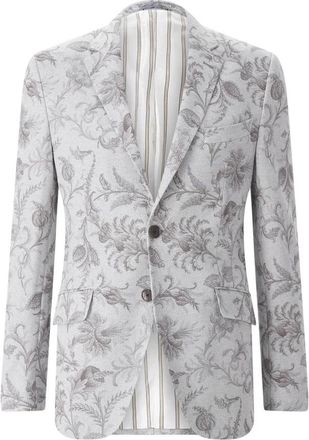Etro Blazers - Heren - Blazers - Grijs - 3XL - Leer - Jassen