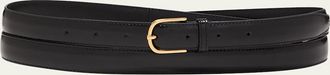 Toteme Black Slim Trouser Leather Belt