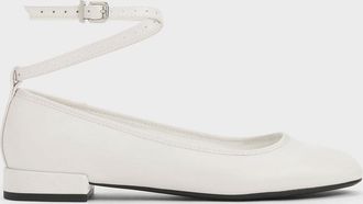 Charles & Keith Ankle-Strap Ballet Flats