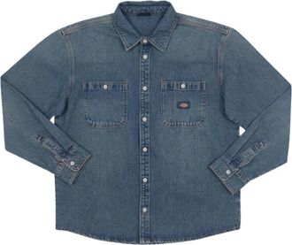 Dickies Mechanic Denim Shirt - Heren - Spijkeroverhemden - Blauw - M - Denim - Overhemden