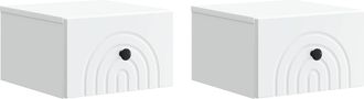 vidaXL Mesita De Noche De Pared 2 Uds. 33 X 34,5 X 20 Cm Vidaxl