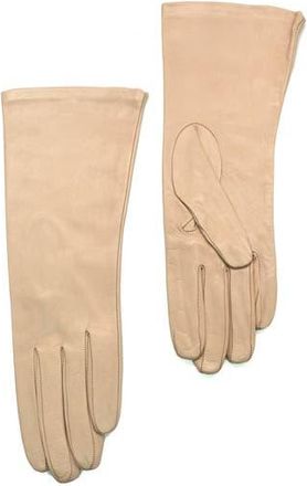 Portolano Silk Lined Leather Gloves in Pink at Nordstrom Rack, Size 7.5