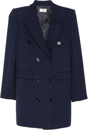 Elisabetta Franchi Elisabetta Franchi Blazers - Dames - Jassen - Blauw - Maat: M Zijde