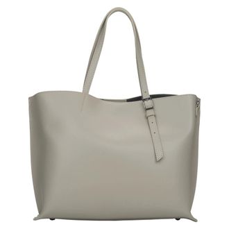 Estro & Luminara Tote Bags, female, Beige, Size: ONE SIZE Leather Shopper Bag