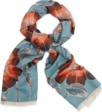 Saachi Reversible Blooming Botanical Scarf