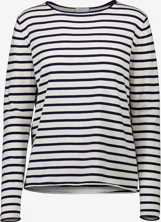 Allude Lang&auml;rmeliges Matrosen-T-Shirt aus Baumwolle Seide und Kaschmir