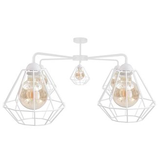 Netlighting Foskal Semi Flush Light White 70cm 5x E27