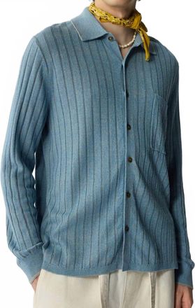 Guest In Residence Button Up Linen Blend Shirt In Sail