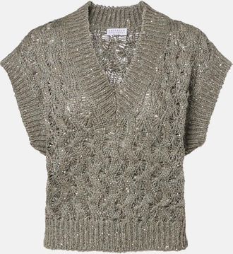 Brunello Cucinelli Sequined sweater vest