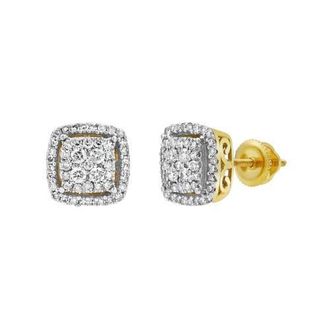 LuvMyJewelry Ballroom Bliss 14K Yellow Gold Diamond Stud Earrings - 0.49ct. at Nordstrom
