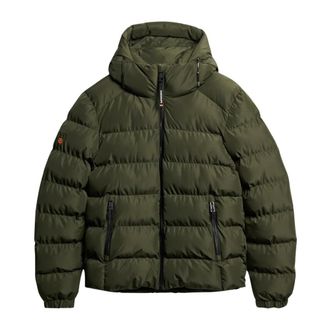 Superdry Chaqueta Deportiva Acolchada con Capucha - Jackets - Hombre - Verde - 2XL